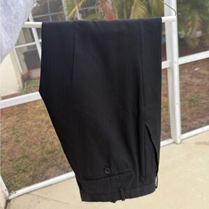 Alfani Black Wool Pants with Red Trim